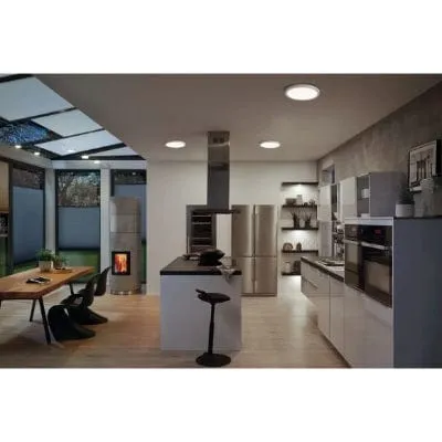Abia Round LED Panel 300mm Neutral White - Chrome