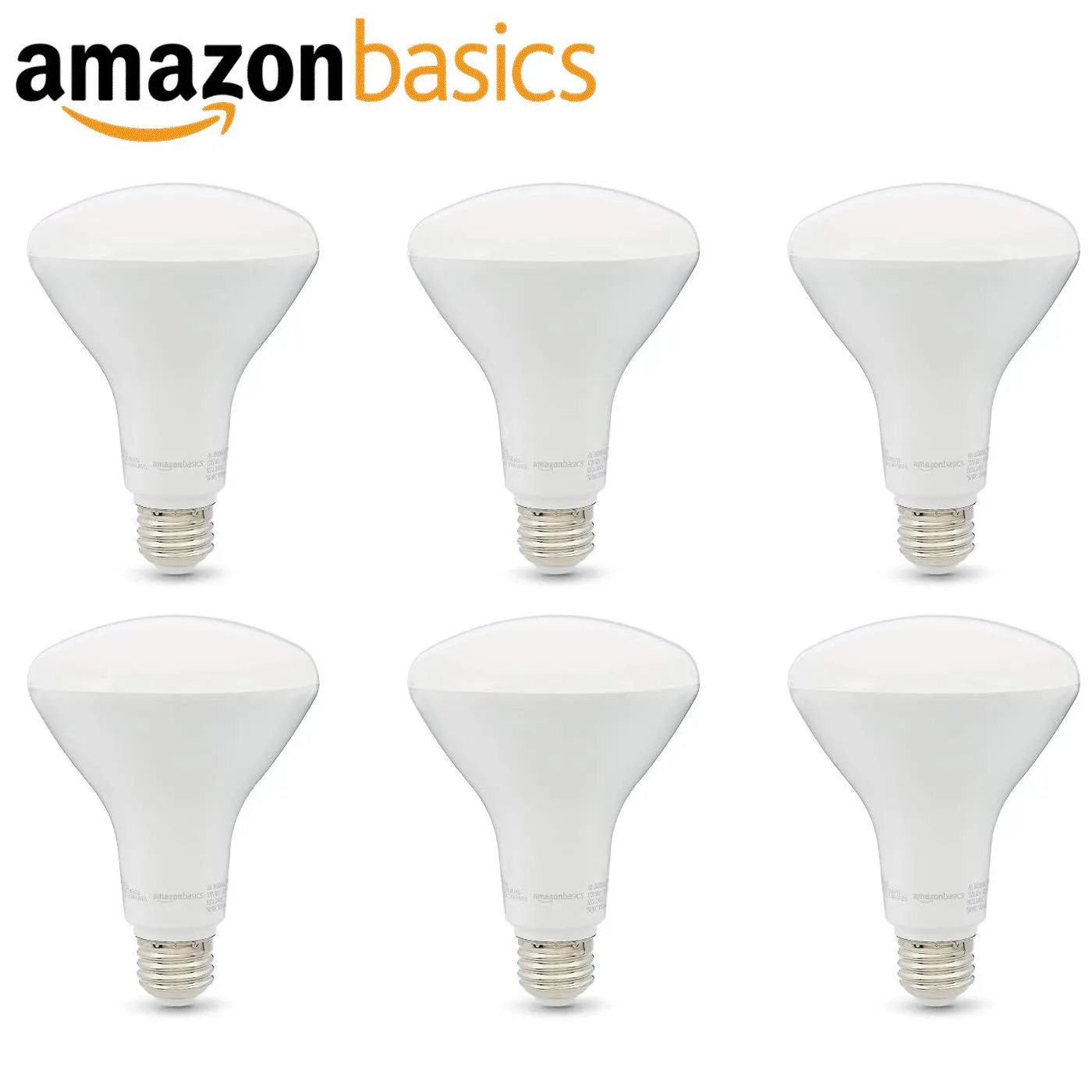 Amazon Basics 6-Pack Dimmable BR30 LED Light Bulbs 11W (Daylight White)