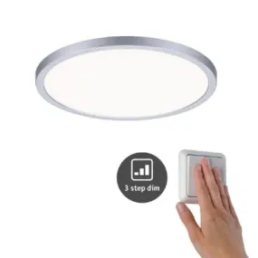 Areo VariFit Round LED Recessed Panel 175mm Warm White Dimmable - Chrome