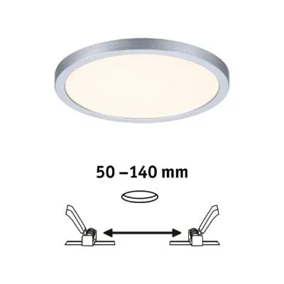 Areo VariFit Round LED Recessed Panel 175mm Warm White Dimmable - Chrome