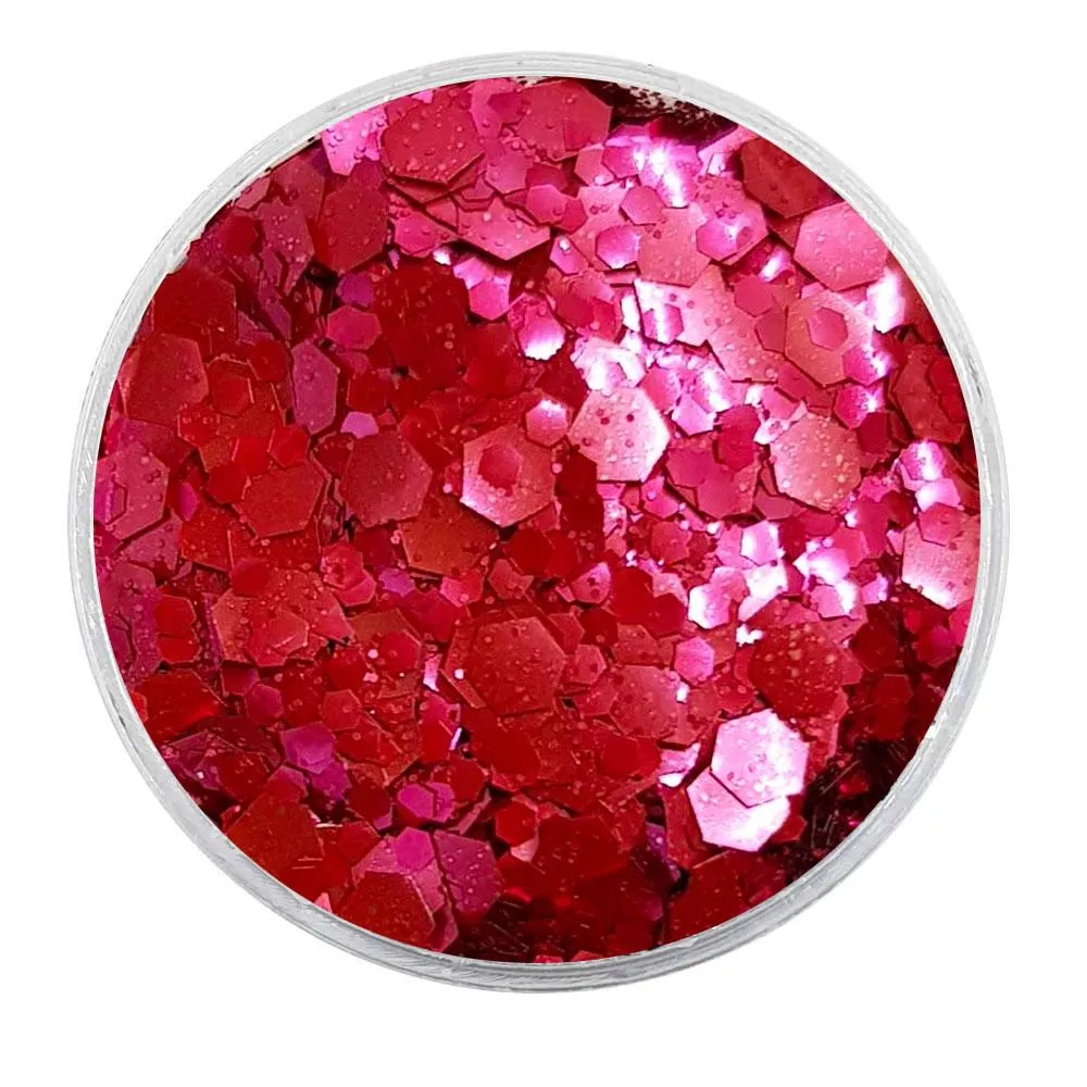 Biodegradable Metallic Blush Red Glitter - Festival Glitter Mix (BioBlush)