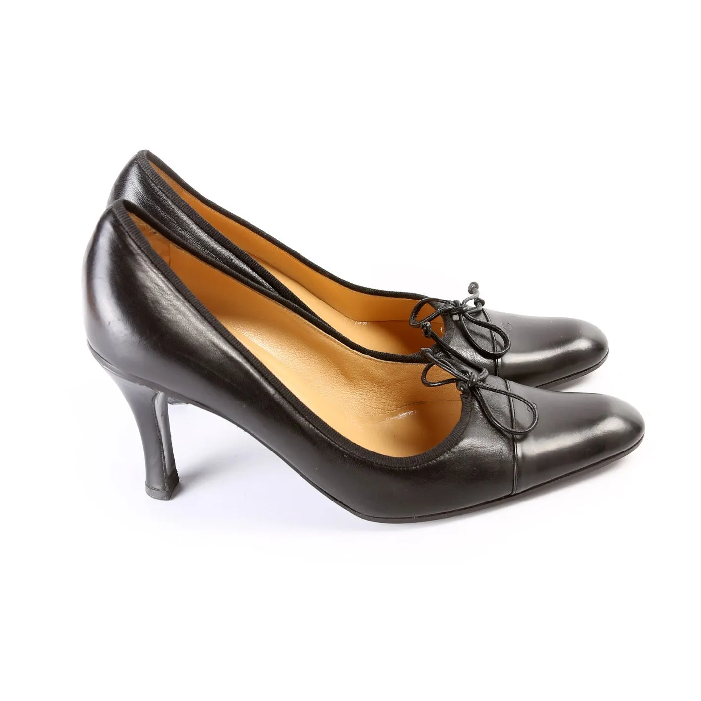 CC Pointed Toe Leather Pumps Size 39