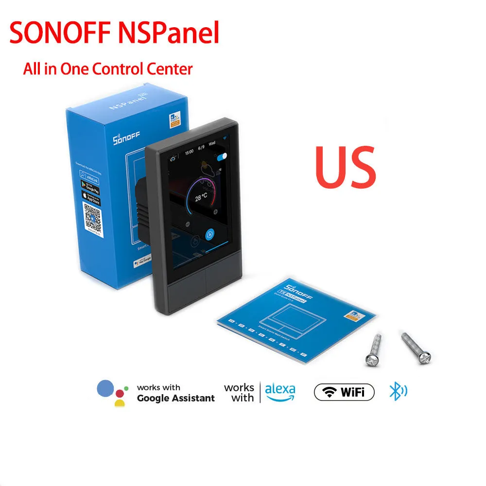 Central Thermostat HMI 2-Switch Panel, Touchscreen Control Smart Home