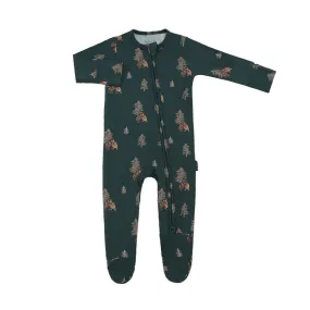 Footed Zipper Sleeper - Owls