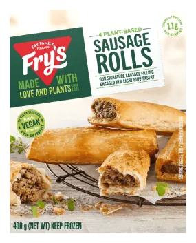 Fry's 4 Plant Based Sausage Rolls 400g