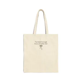 Funny Feminist Tote with Bow