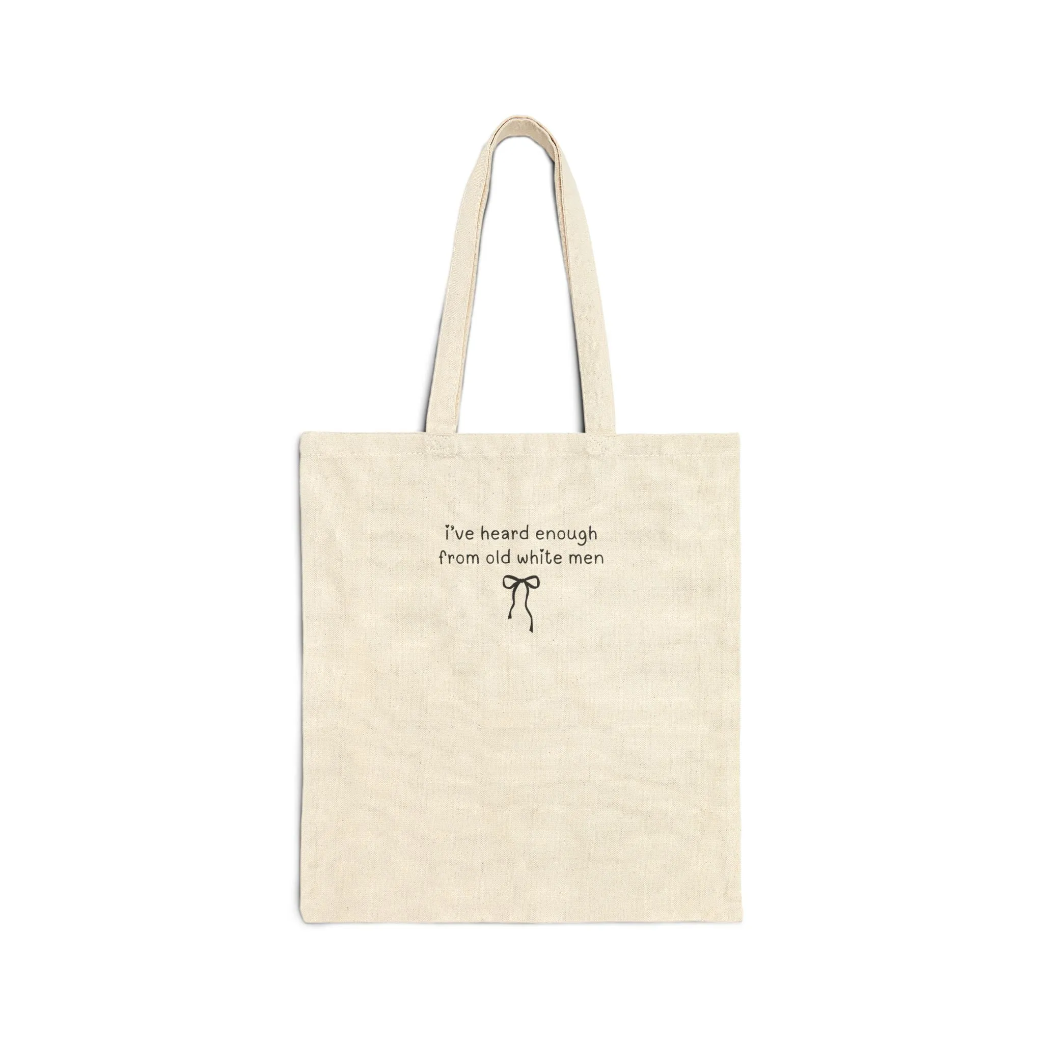 Funny Feminist Tote with Bow