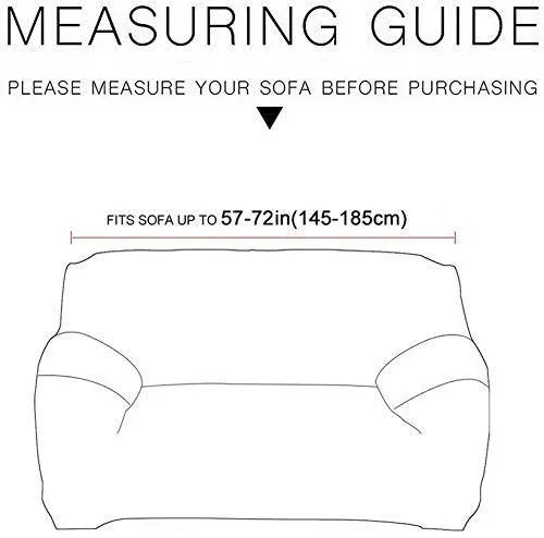 House of Quirk Universal Sofa Cover Big Elasticity Cover for Couch Flexible Stretch Sofa Slipcover (Black Flower, Double Seater 145-185 cm)