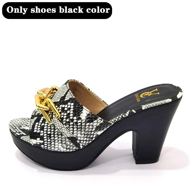 Italian latest design handbag and shoe set