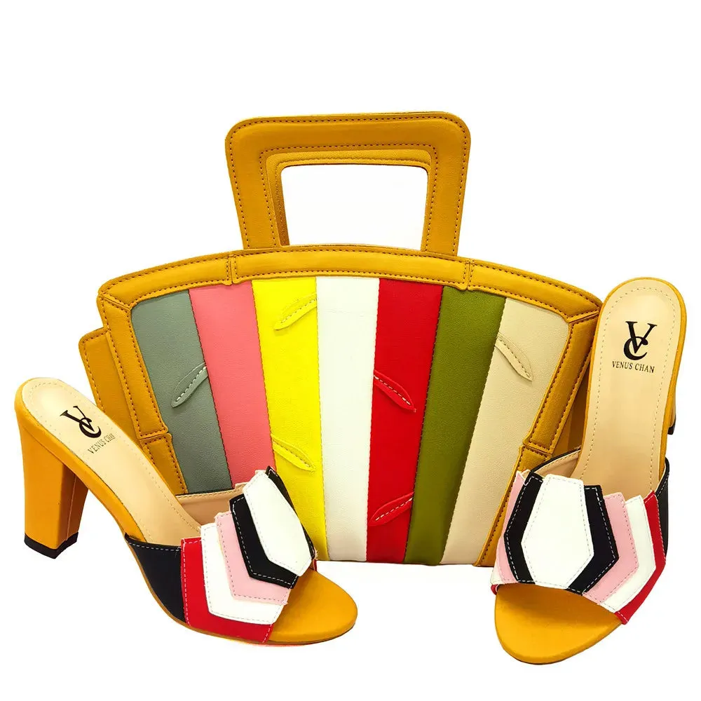 Italian latest design handbag and shoe set