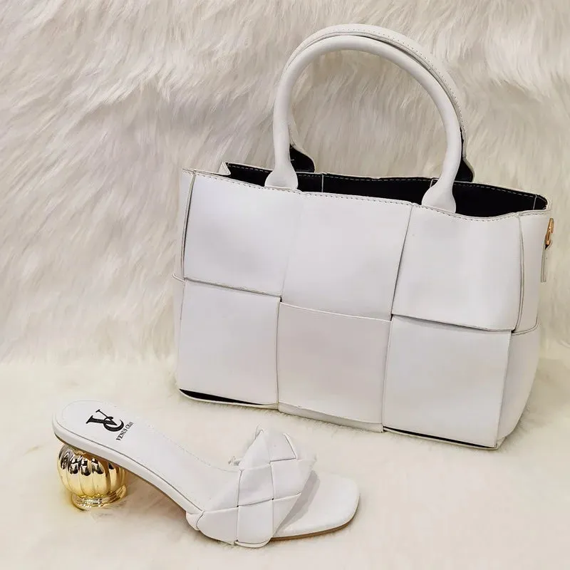 Italian latest design handbag and shoe set