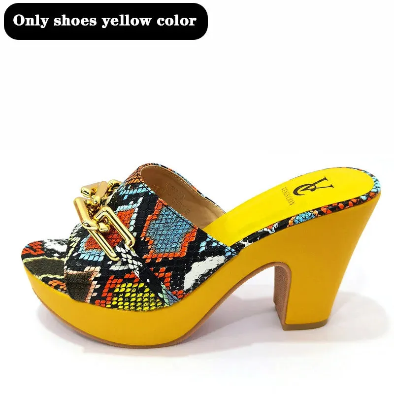 Italian latest design handbag and shoe set