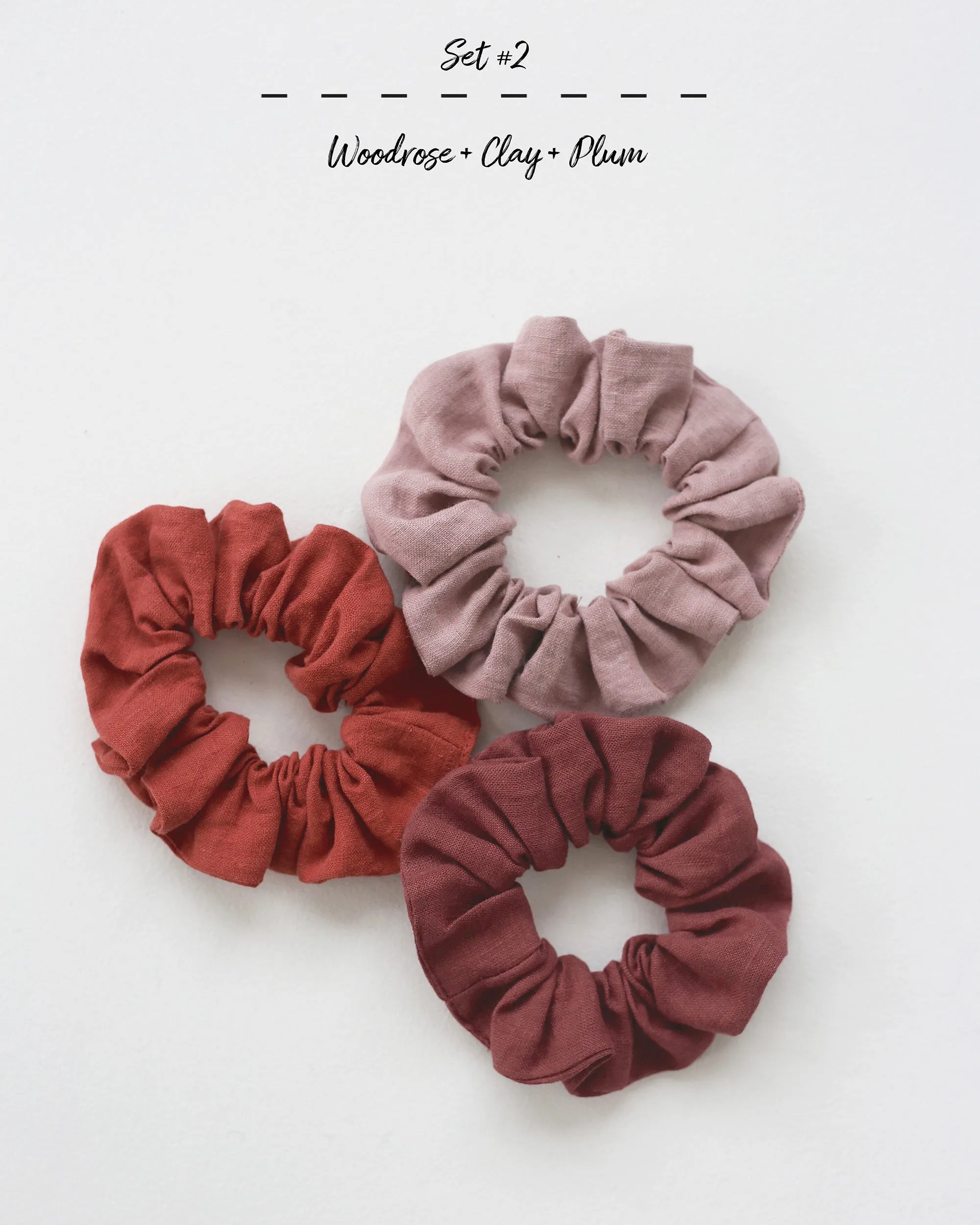 Linen scrunchie set (3 pcs)