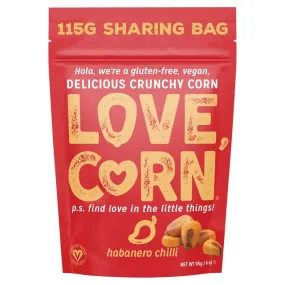 Love Corn Premium Crunchy Corn Habanero Chilli Flavour 115g Sharing Bag