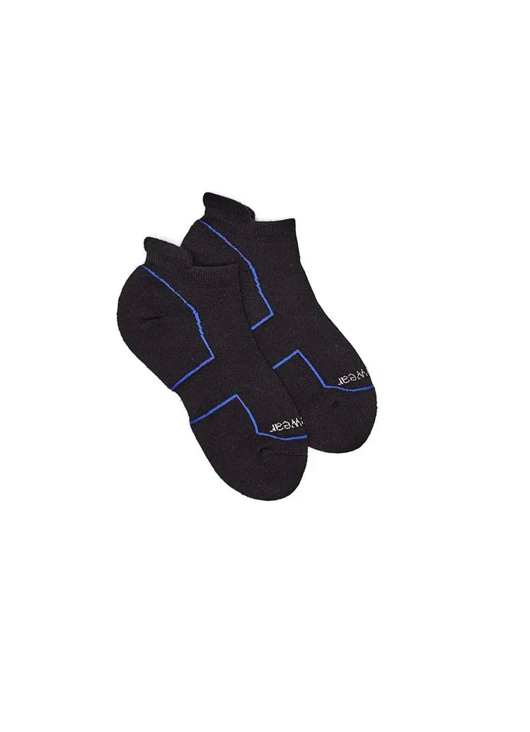 Multisport Running Wool Ankle Socks in Black