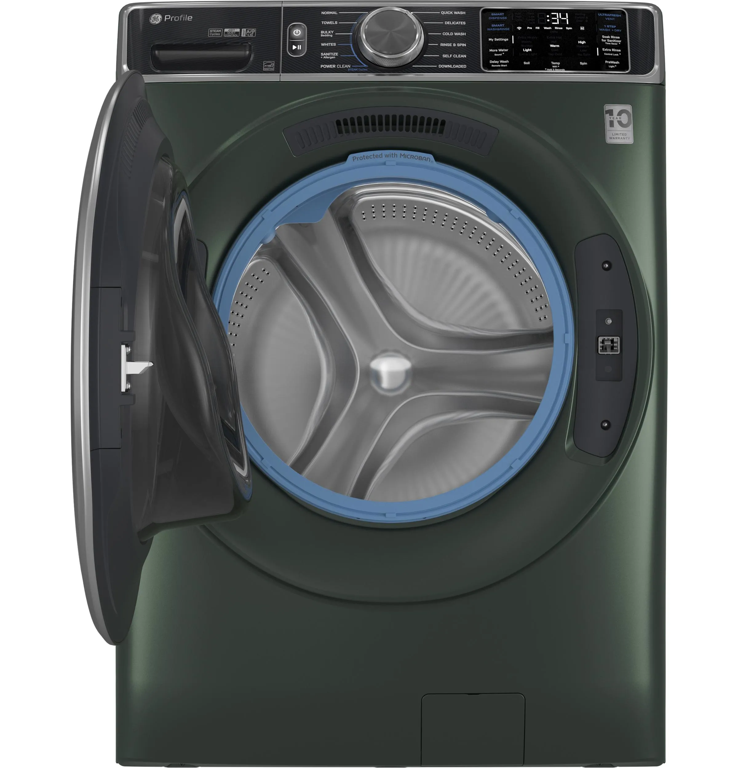 PFW955SPWGN GE Profile™ 5.5 cu. ft. Capacity Smart Front Load ENERGY STAR® Steam Washer with UltraFresh Vent System  and Smart Wash & Smart Rinse