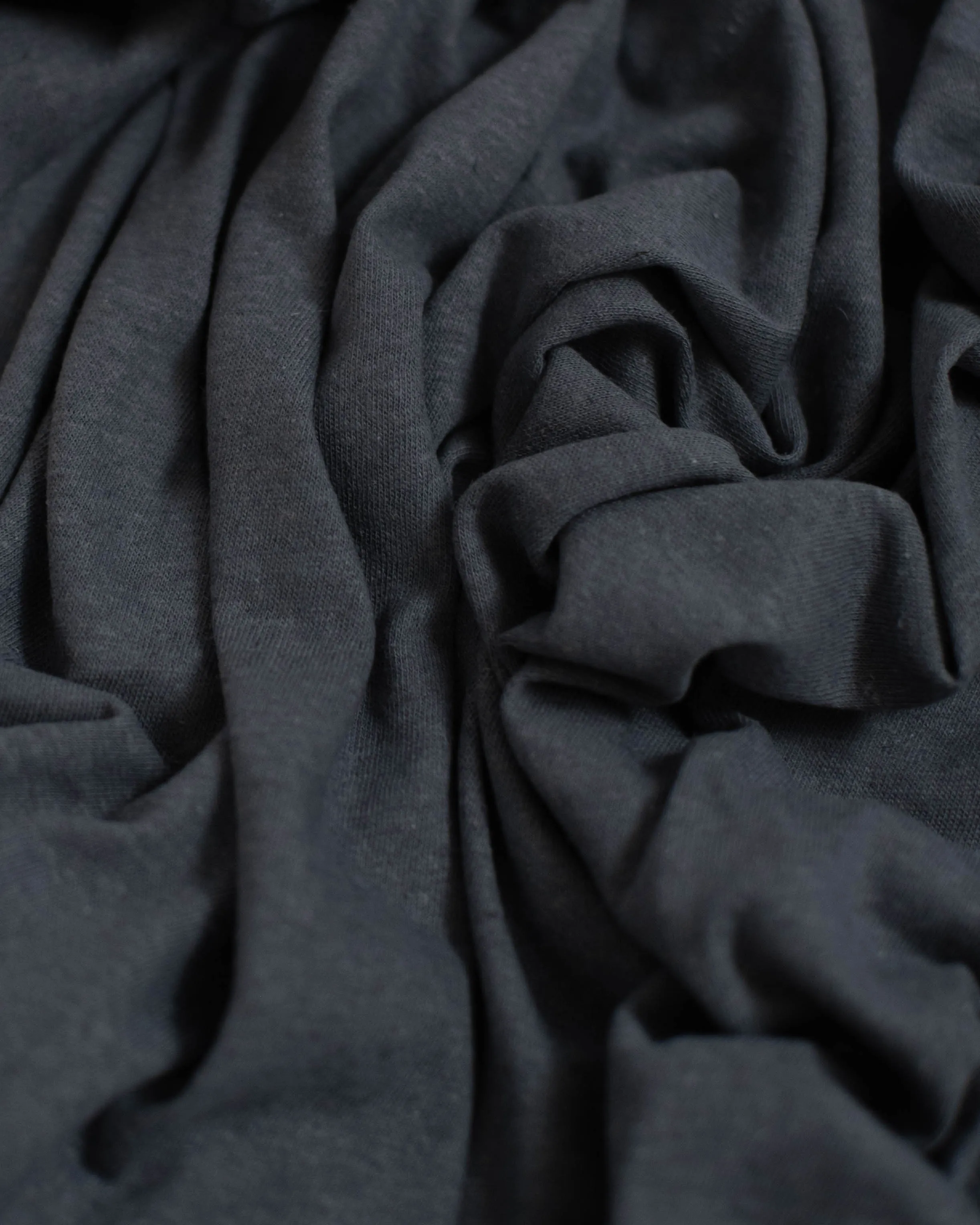 Slate Blue Cotton & Linen Jersey