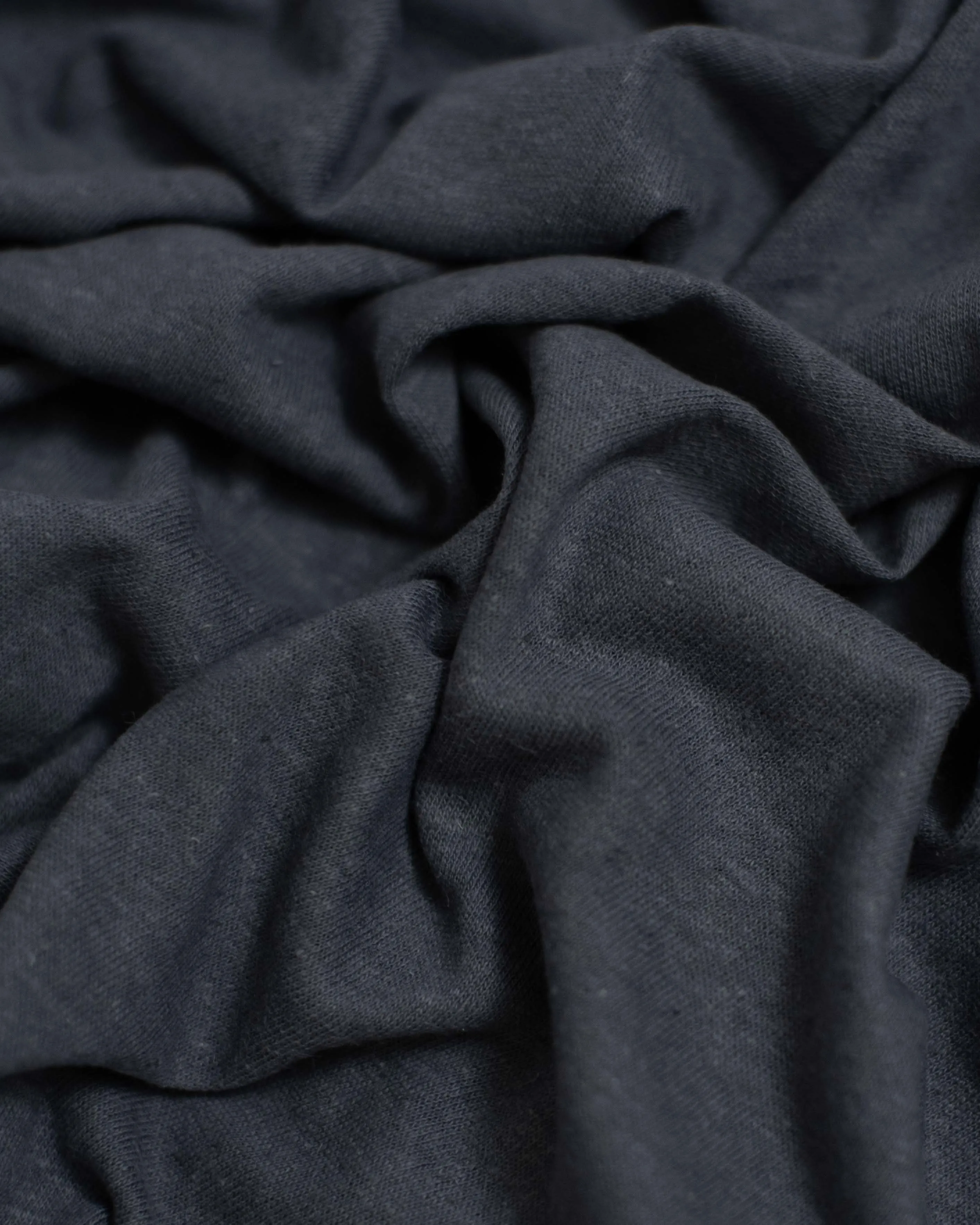 Slate Blue Cotton & Linen Jersey