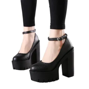 Spring autumn casual high-heeled shoes