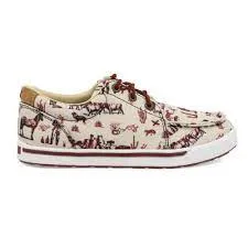 TWISTED X KIDS YOUTH KICKS (MAROON/IVORY)