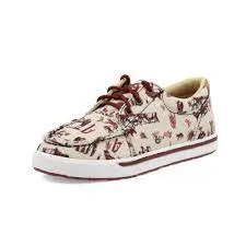 TWISTED X KIDS YOUTH KICKS (MAROON/IVORY)
